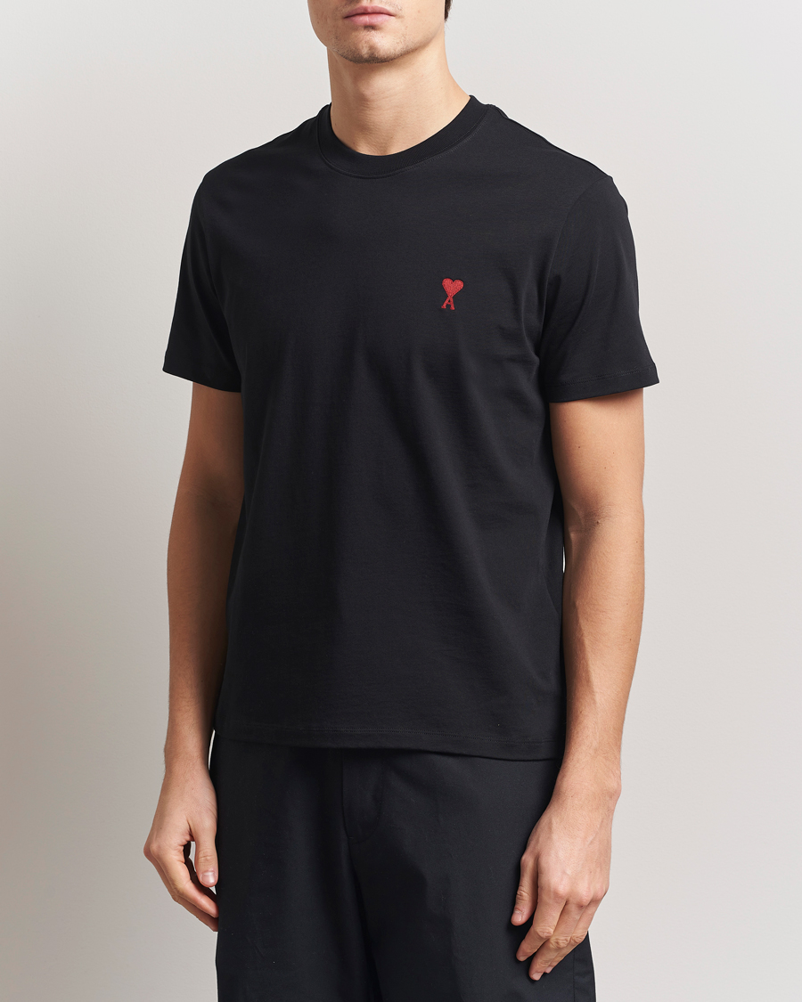 Heren | T-shirts | AMI | Heart Logo T-Shirt Black