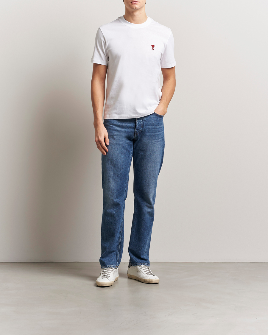 Homme | T-shirts | AMI | Heart Logo T-Shirt White