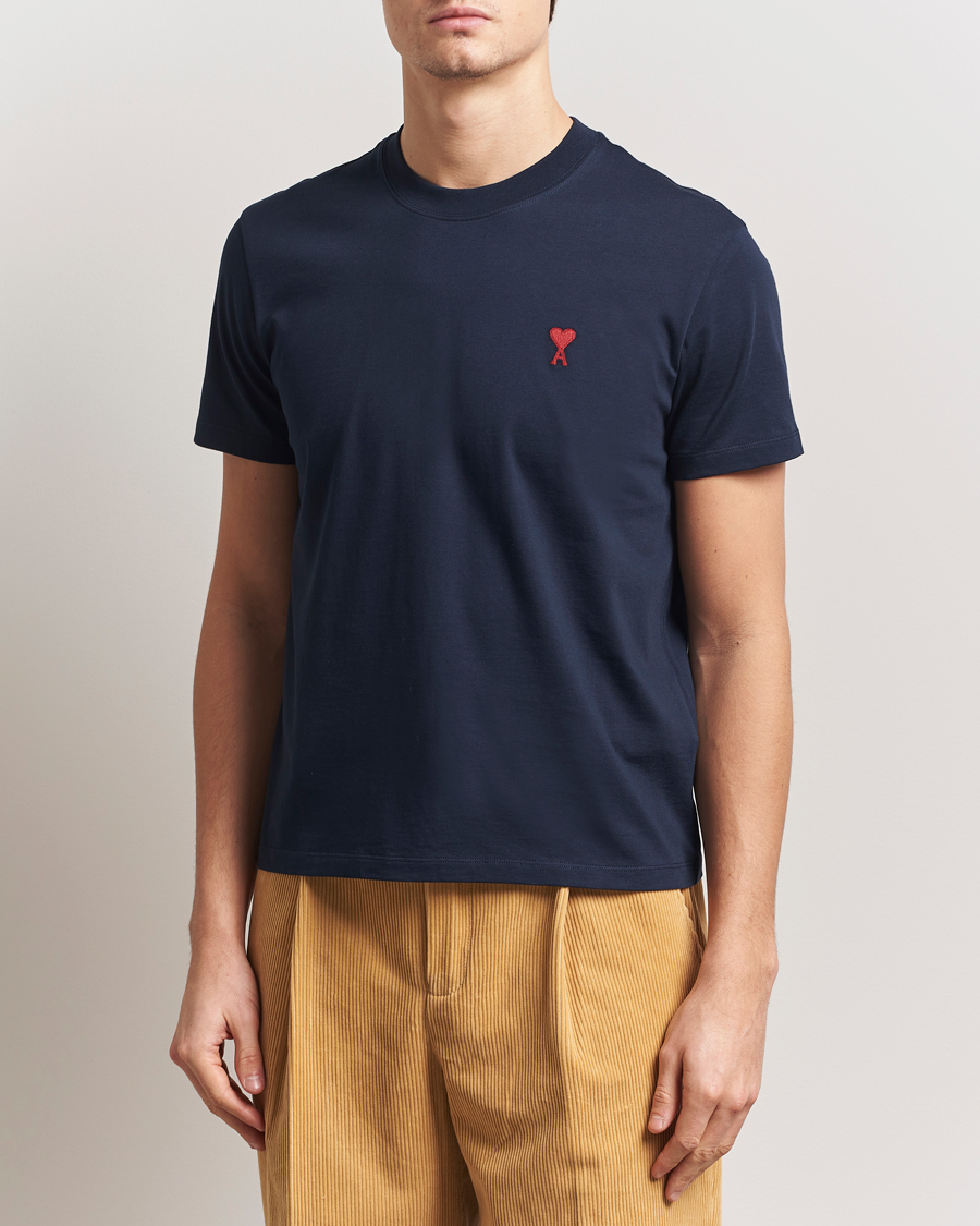 Homme | T-shirts | AMI | Heart Logo T-Shirt Navy