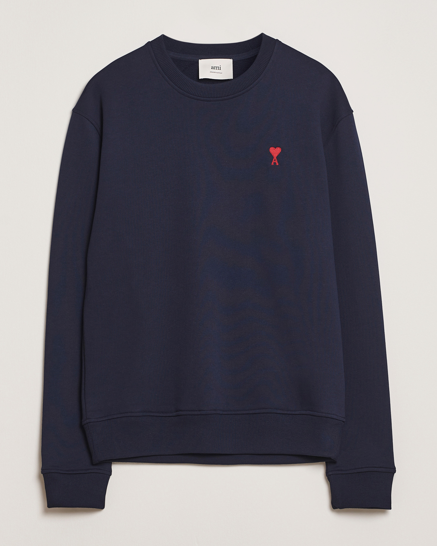 Homme | Pulls Et Tricots | AMI | Heart Logo Sweatshirt Night Blue