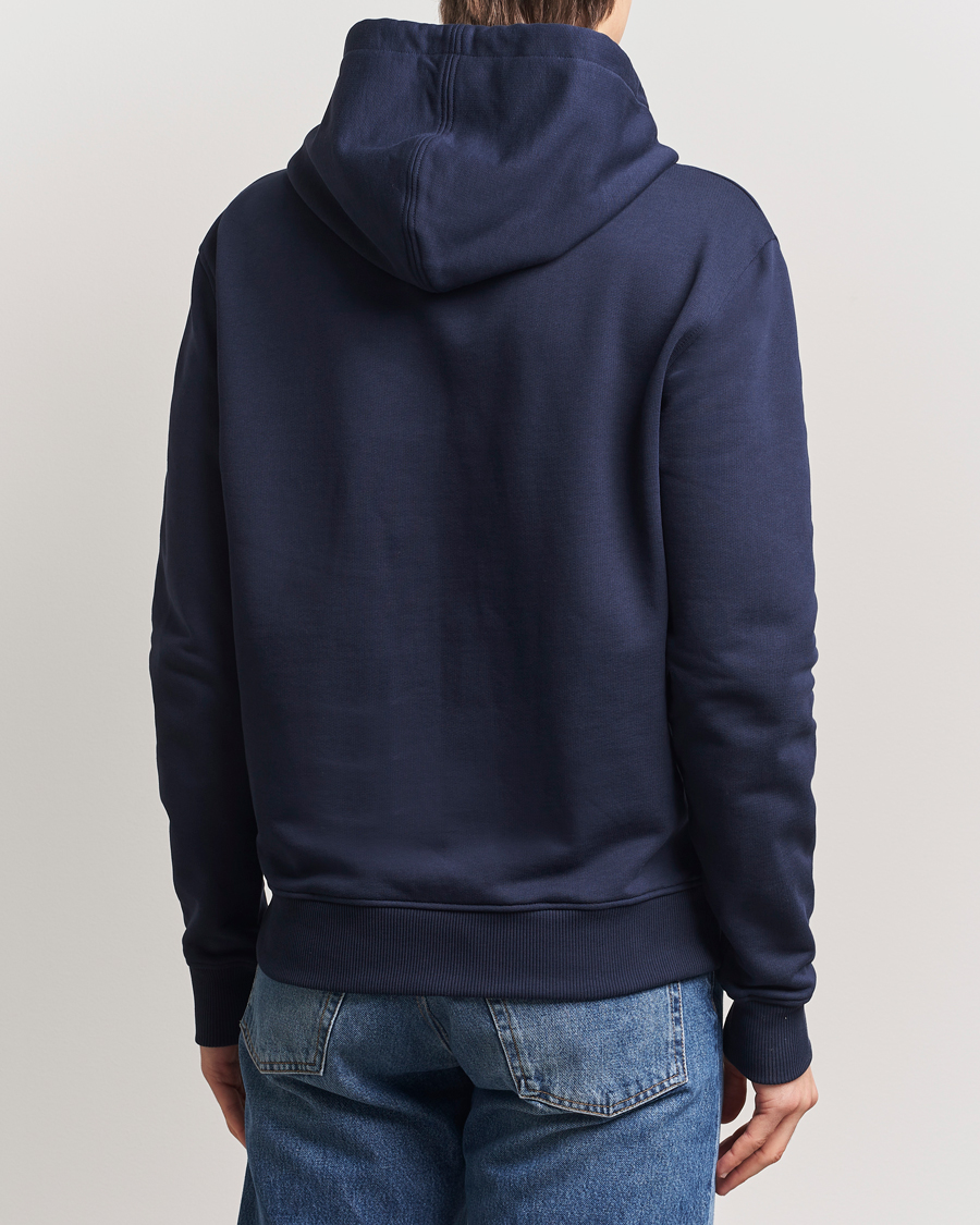 Homme | Pulls Et Tricots | AMI | Off White Heart Logo Full Zip Hoodie Night Blue