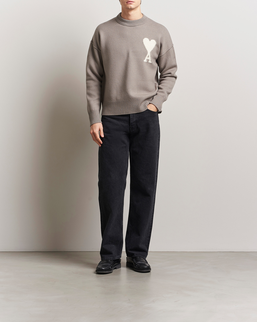 Homme | Pulls Et Tricots | AMI | Big Heart Wool Sweater Ash
