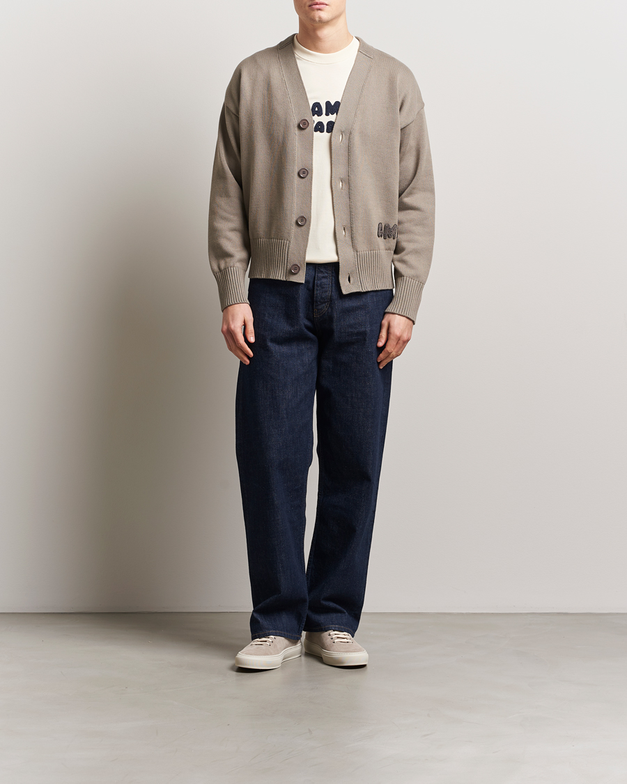 Heren | Truien | AMI | Embroidered Knitted Cardigan Ash