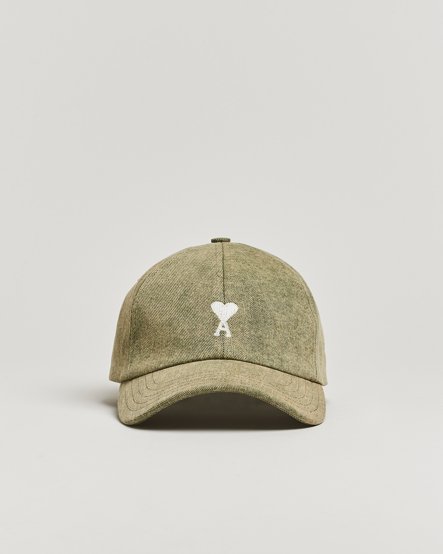 Homme | Bobs Et Casquettes | AMI | Off White Heart Logo Cap Green