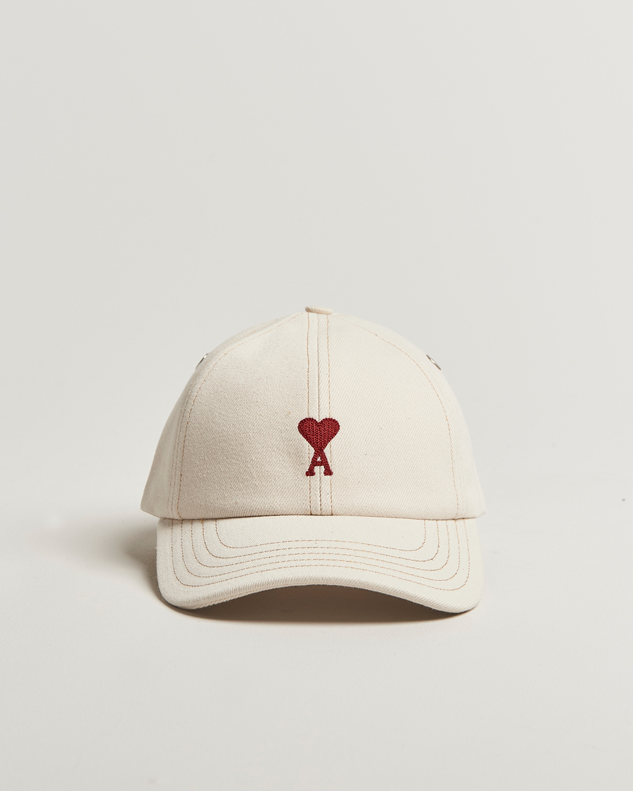 Homme | AMI Heart Logo Cap White Cream | AMI | Heart Logo Cap White Cream