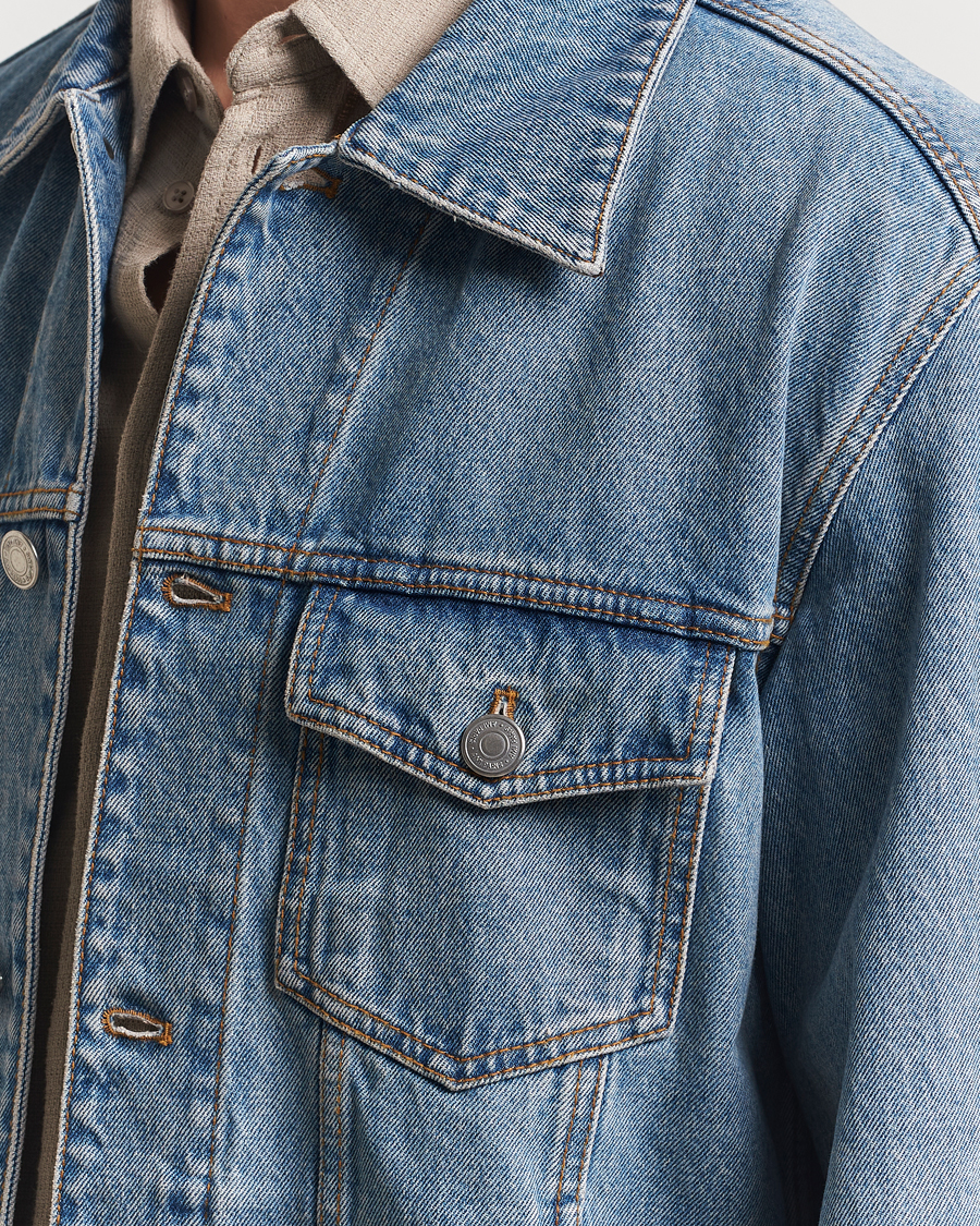 Heren | Jassen | AMI | Paris Trucker Jacket Used Blue