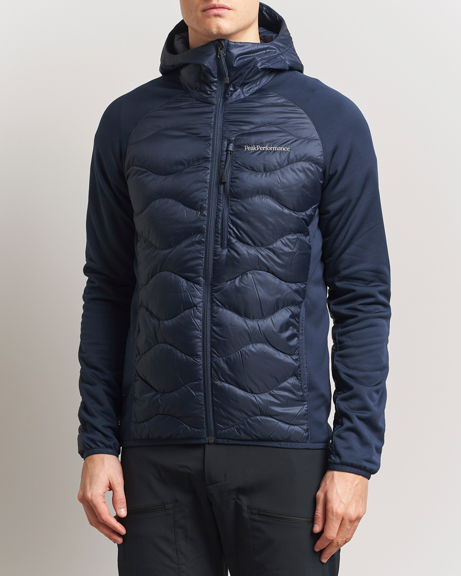Homme | Manteaux Et Vestes | Peak Performance | Helium Down Hooded Hybrid Jacket Blue Shadow