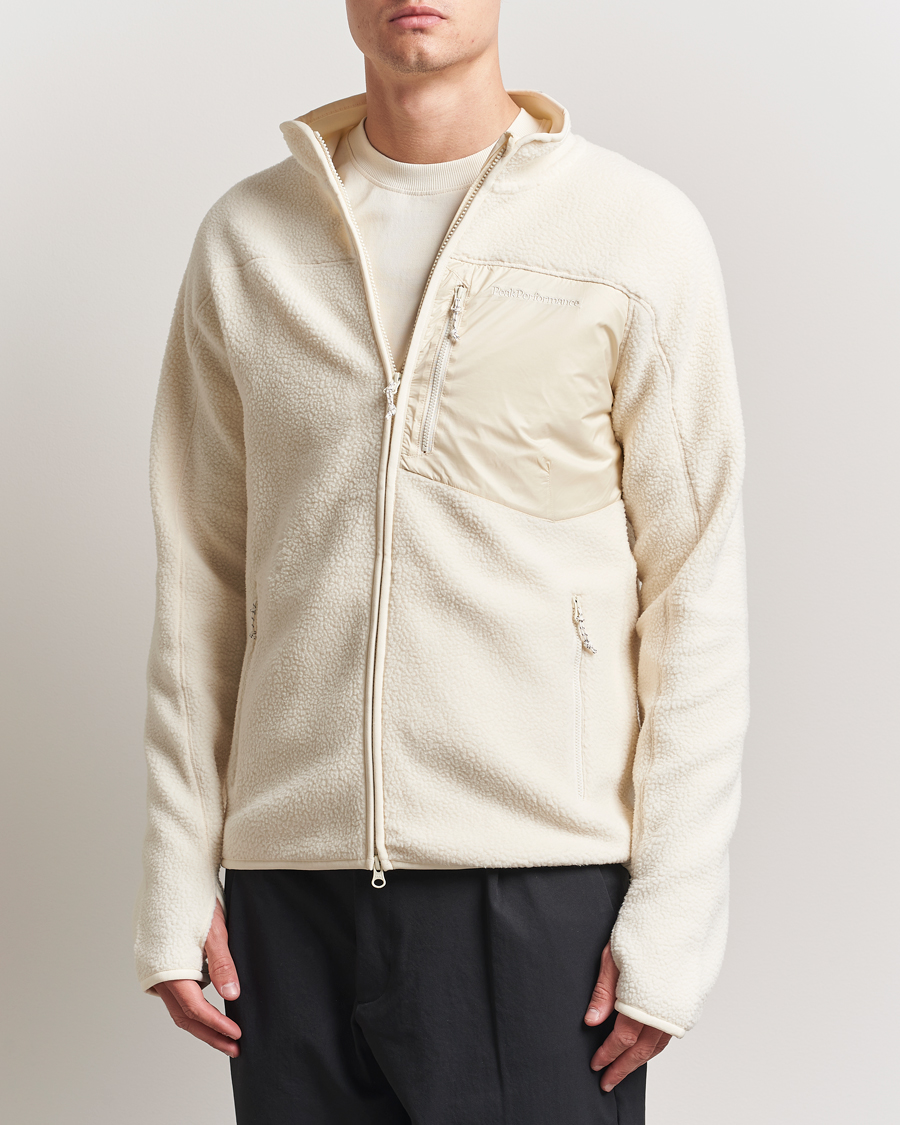 Heren | Truien | Peak Performance | Pile Full Zip Vintage White