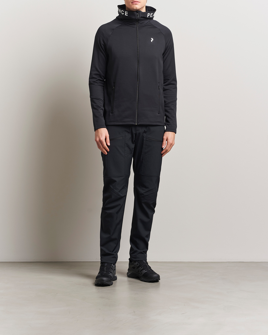Heren | Truien | Peak Performance | Rider Hooded Full Zip Black
