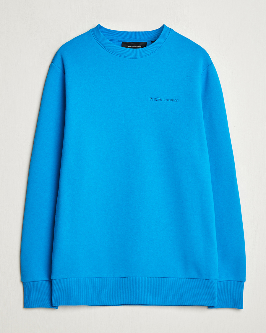Homme | Pulls Et Tricots | Peak Performance | Original Crew Neck Sweatshirt Brilliant Blue