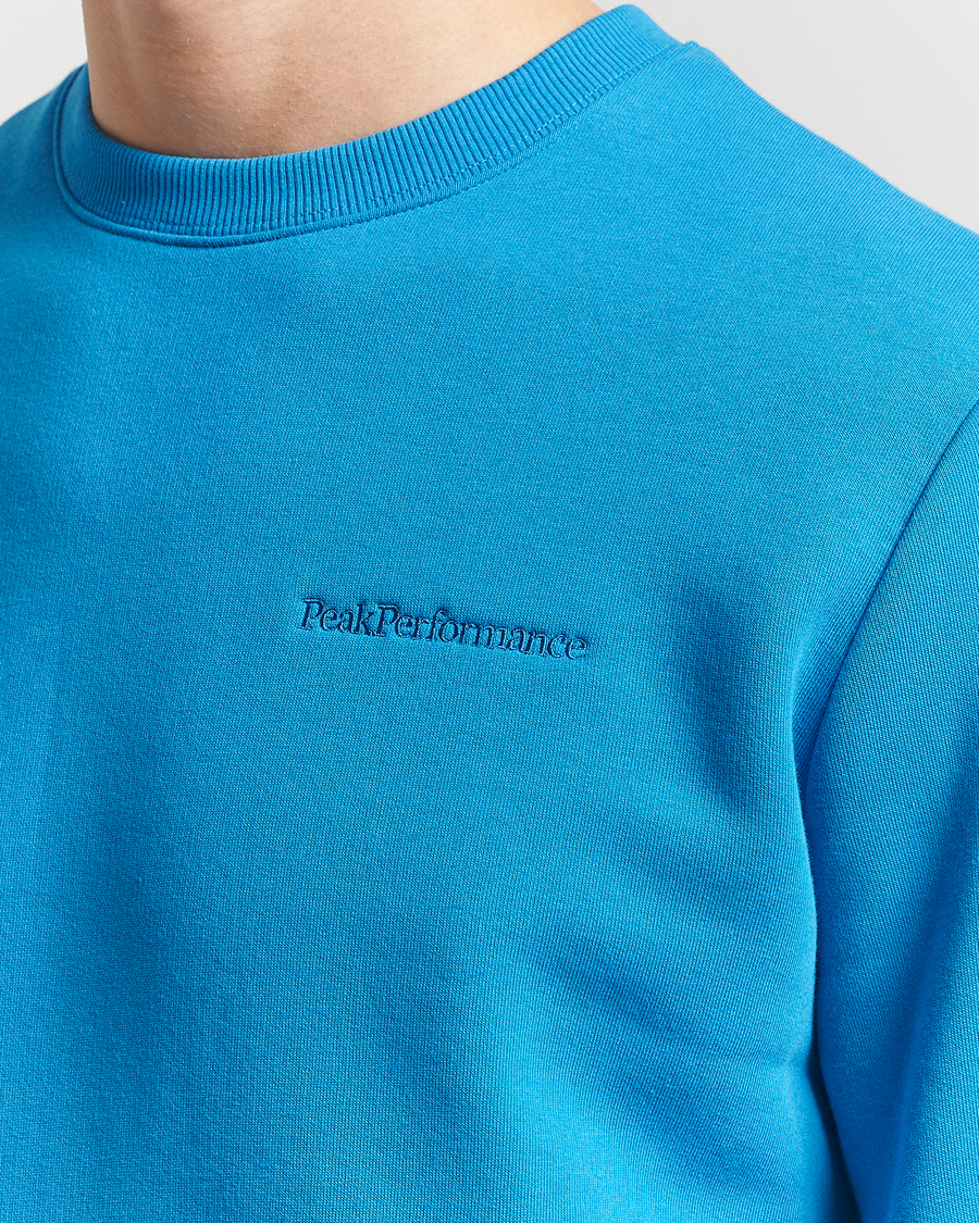 Homme | Pulls Et Tricots | Peak Performance | Original Crew Neck Sweatshirt Brilliant Blue