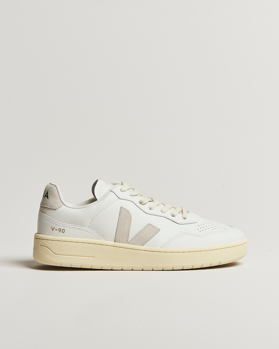 Homme | Baskets | Veja | V-90 Sneaker Extra White/Natural Suede