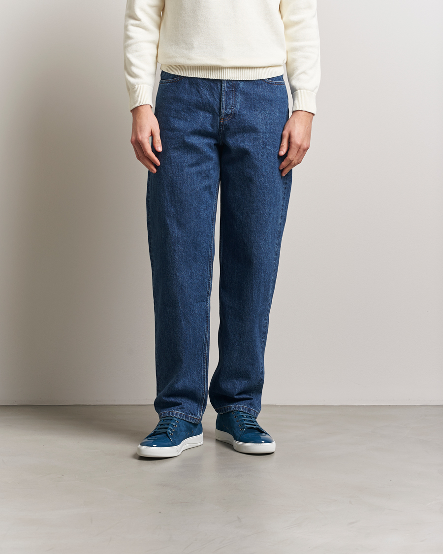 Heren | Sneakers | Lanvin | Patent Cap Toe Sneaker Petrol Blue