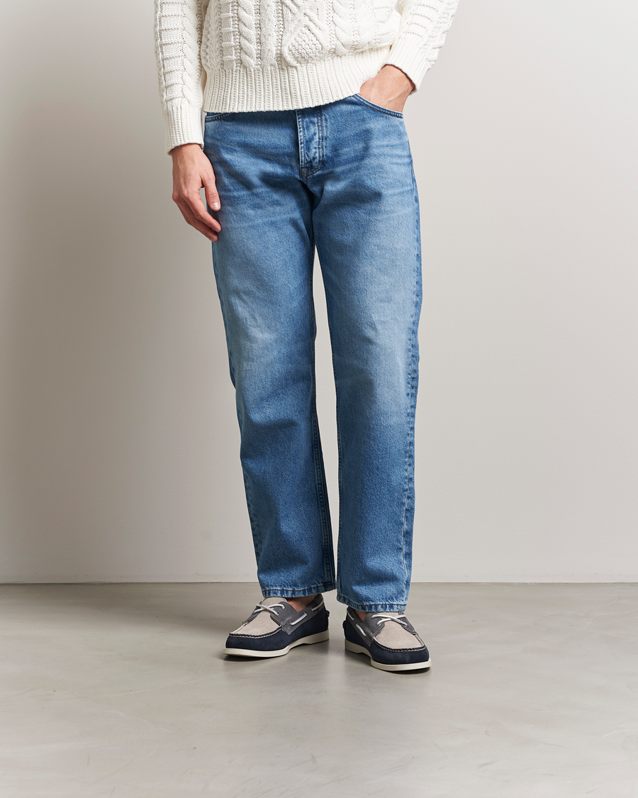 Homme | Chaussures Bateau | Sebago | Docksides Portland Jib Boat Shoe Navy/Grey