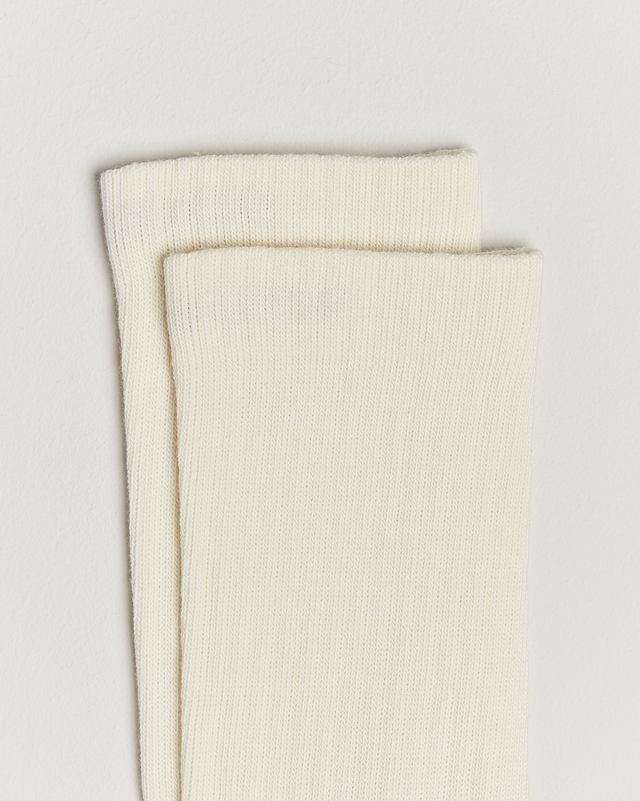 Heren | Ondergoed | Sweyd | Two Tone Cotton Socks Off White/Sand