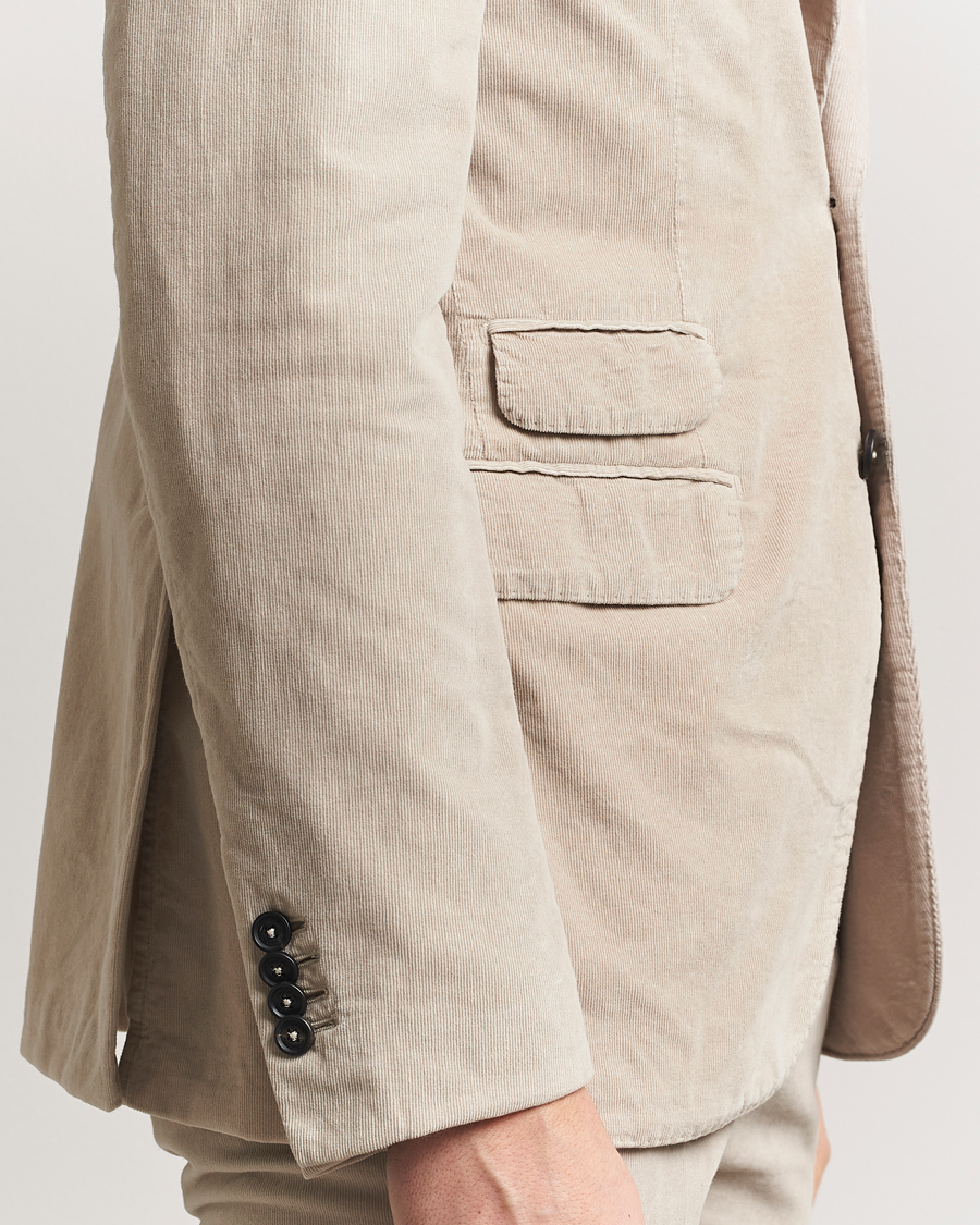 Heren | Pakken | Massimo Alba | Sloop Baby Corduroy Suit Beige