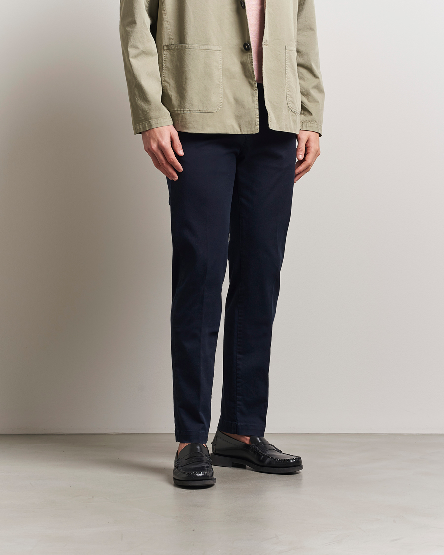 Heren | Broeken | Massimo Alba | Winch Cotton Trousers Navy