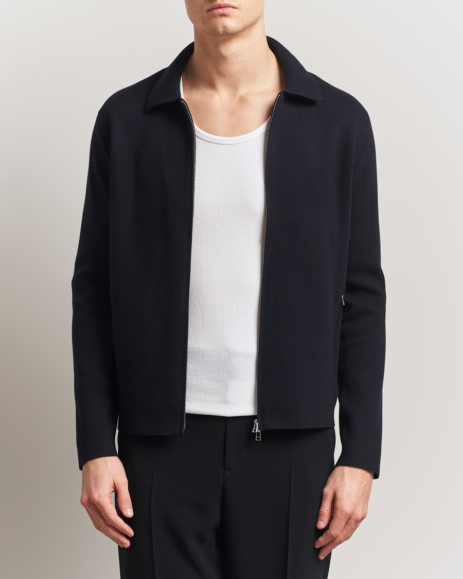 Homme | Pulls Et Tricots | Tiger of Sweden | Celyn Cotton/Wool Full Zip Light Ink