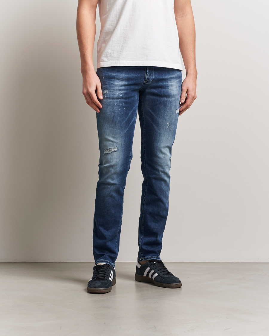Homme | Jeans | Dondup | George Distressed Jeans Dark Blue