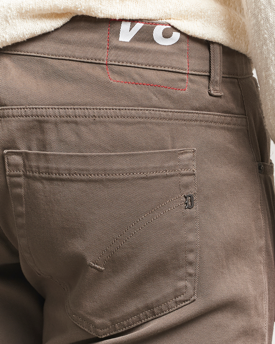 Heren | Broeken | Dondup | George Gabardine 5-Pocket Pants Brown