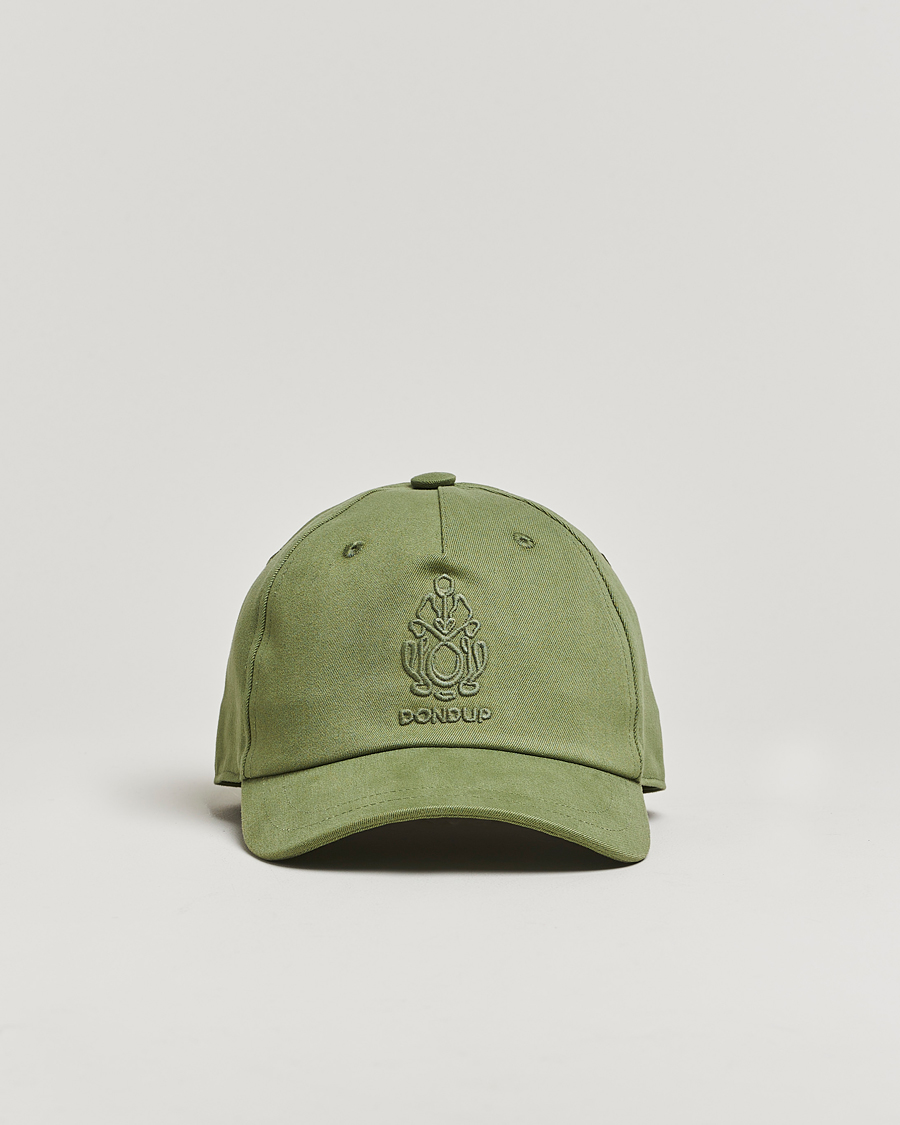 Homme | Bobs Et Casquettes | Dondup | Logo Baseball Cap Dark Green