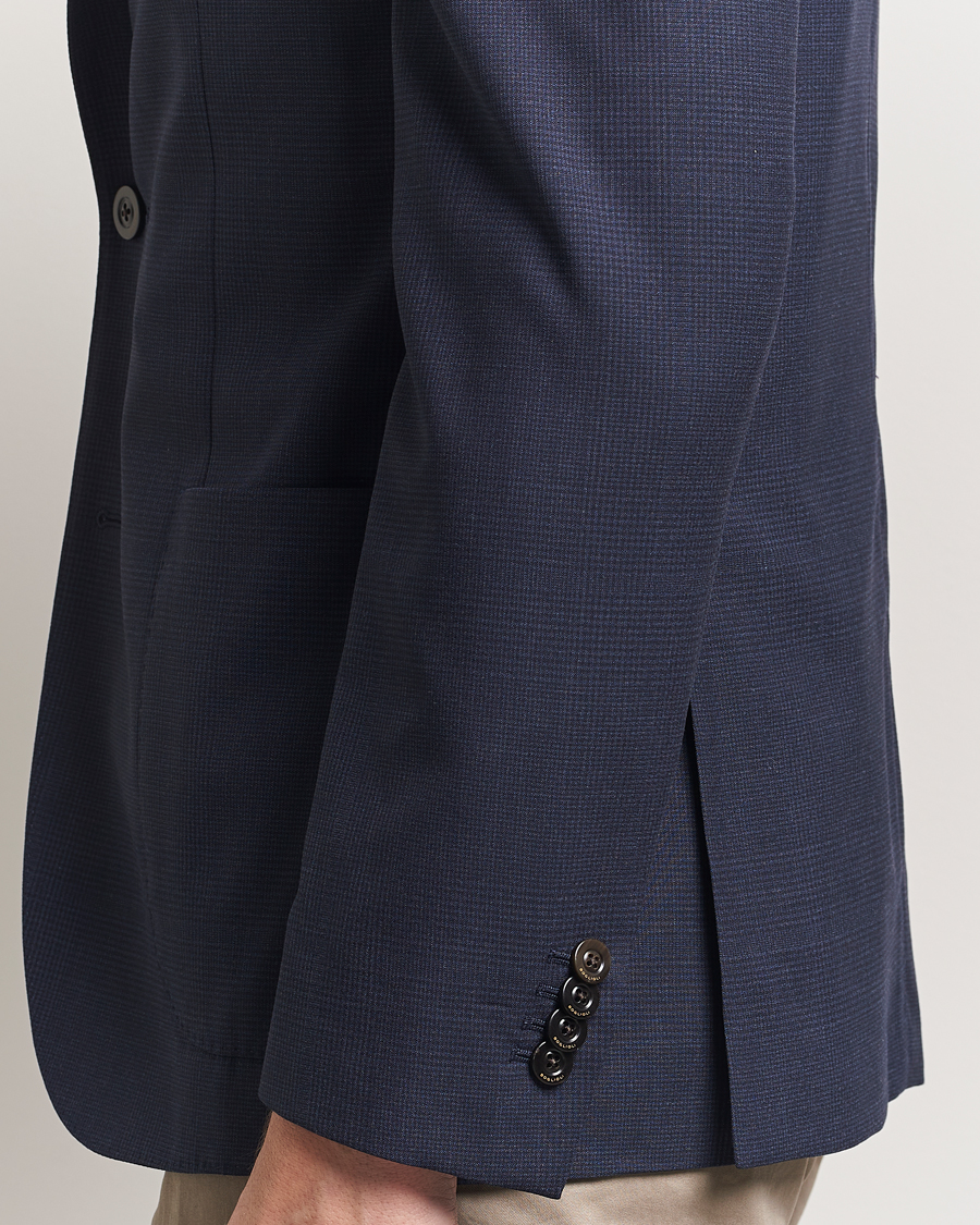 Homme | Blazers | Boglioli | K Jacket 14 Micron Wool Blazer Navy Check
