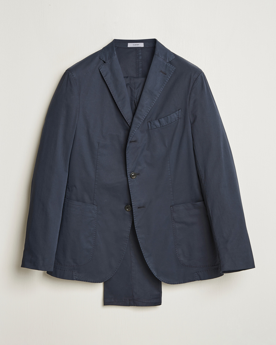 Homme | Costumes | Boglioli | K Jacket Supima Cotton Suit Navy