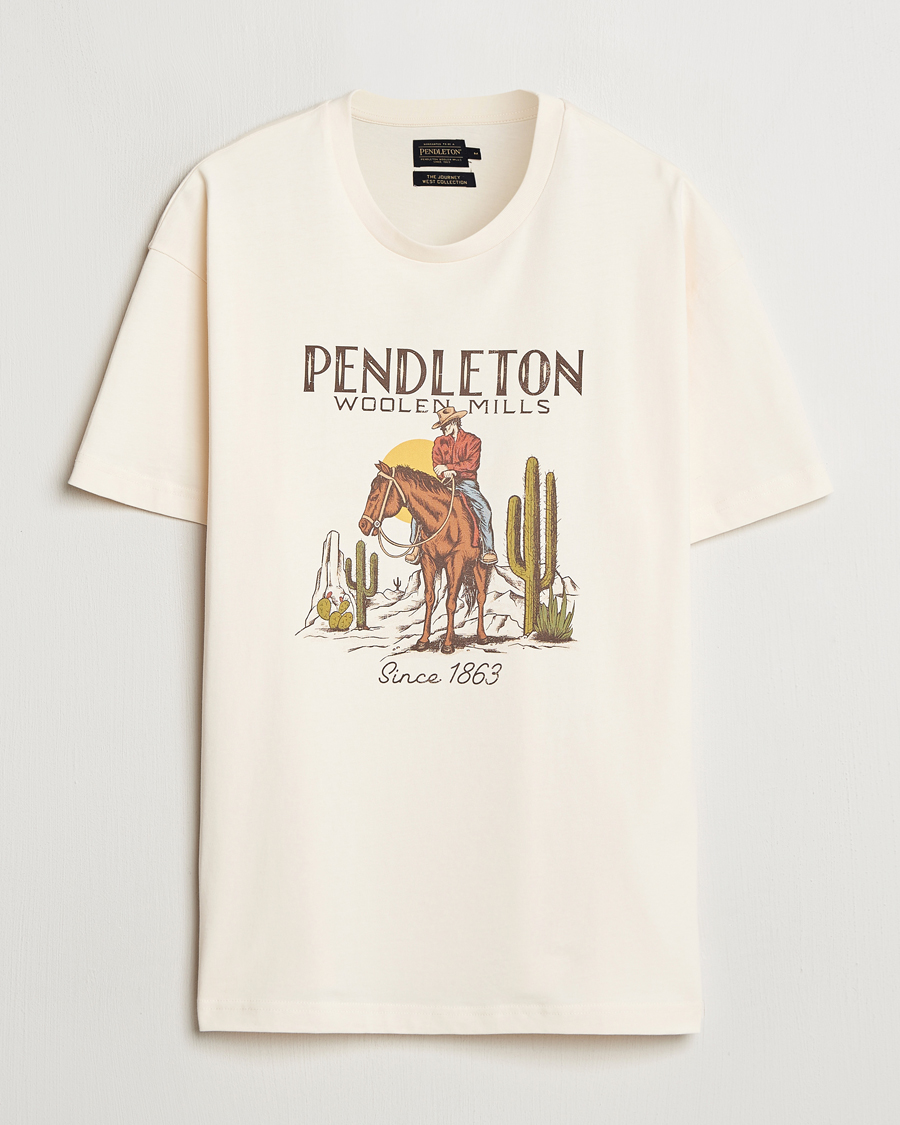 Heren | T-shirts | Pendleton | Cowboy T-Shirt White