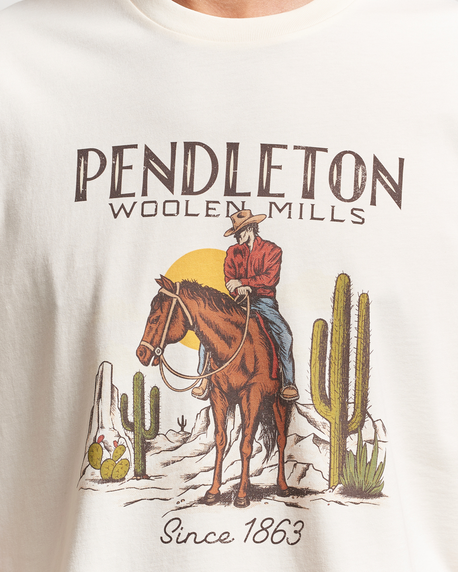Heren | T-shirts | Pendleton | Cowboy T-Shirt White