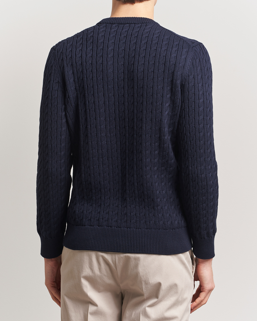 Homme | Pulls Et Tricots | Lacoste | Cotton Cable Sweater Navy Blue