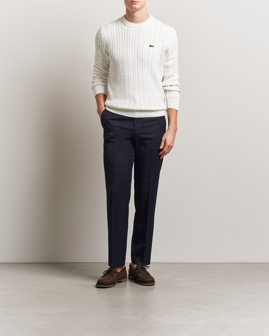 Heren | Truien | Lacoste | Cotton Cable Sweater Flour