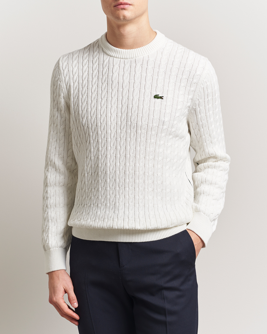 Heren | Truien | Lacoste | Cotton Cable Sweater Flour