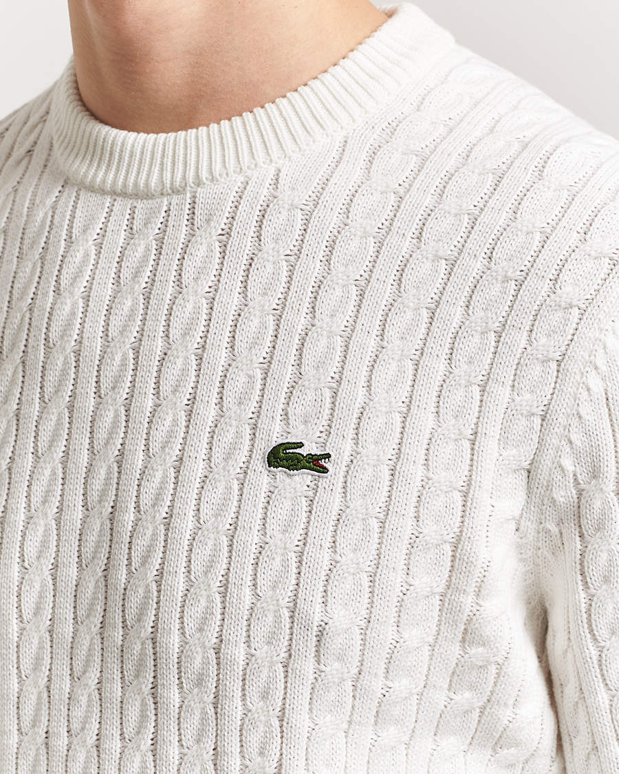 Heren | Truien | Lacoste | Cotton Cable Sweater Flour
