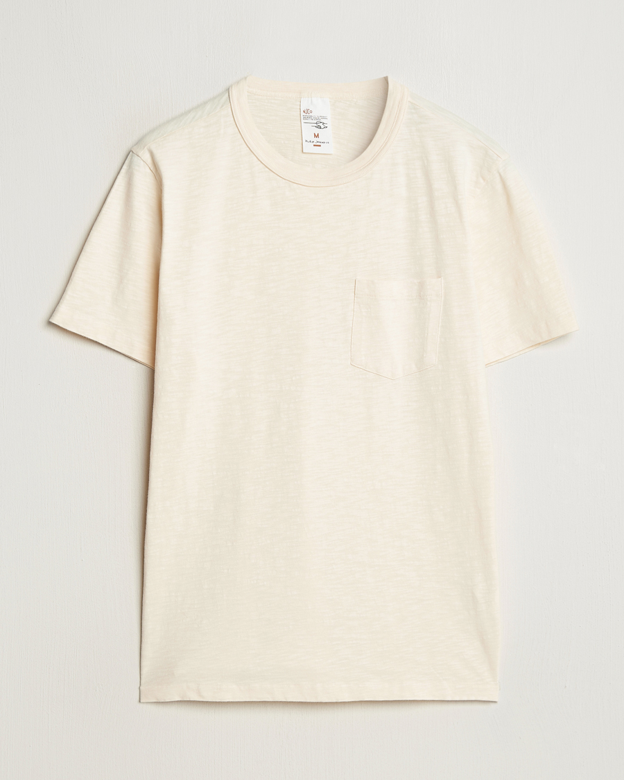 Homme | T-shirts | Nudie Jeans | Roy Heavy Slub T-Shirt Ecru