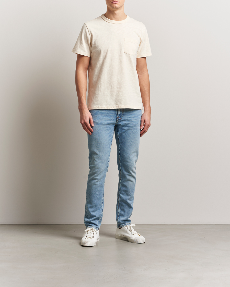 Homme | T-shirts | Nudie Jeans | Roy Heavy Slub T-Shirt Ecru