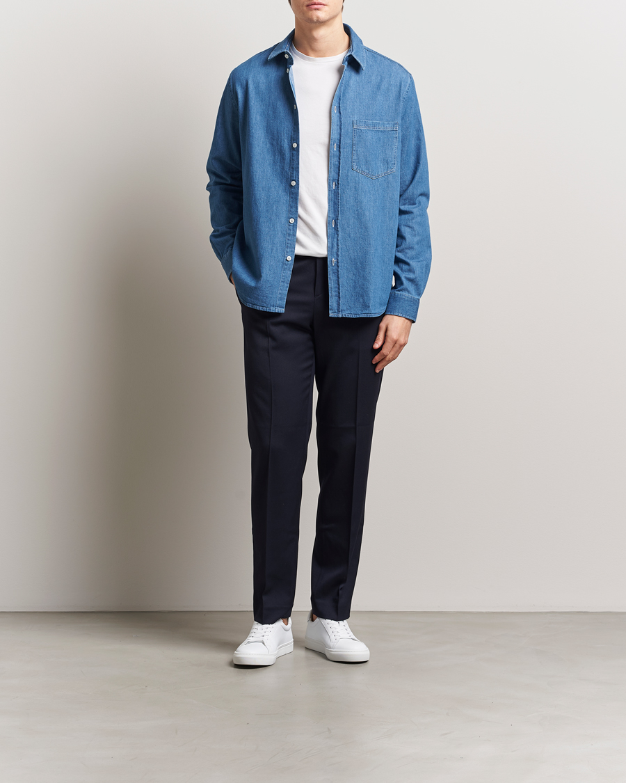 Heren | Overhemden | Samsøe Samsøe | Ryan Chambray Shirt Light Blue