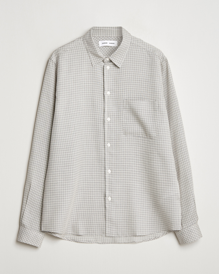 Heren | Overhemden | Samsøe Samsøe | Ryan Checked Shirt Clear Cream