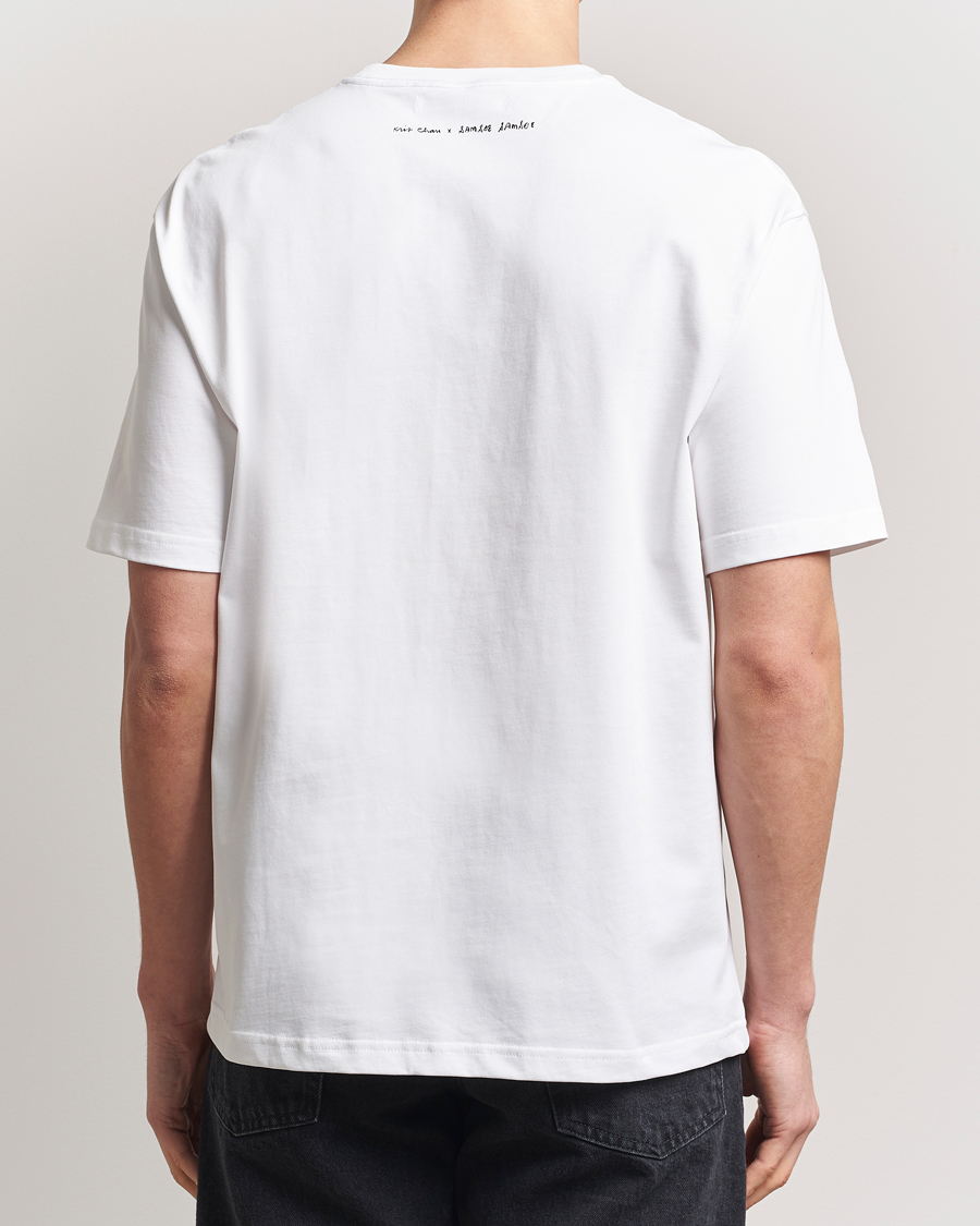 Heren | T-shirts | Samsøe Samsøe | Heart Printed Crew Neck T-Shirt White