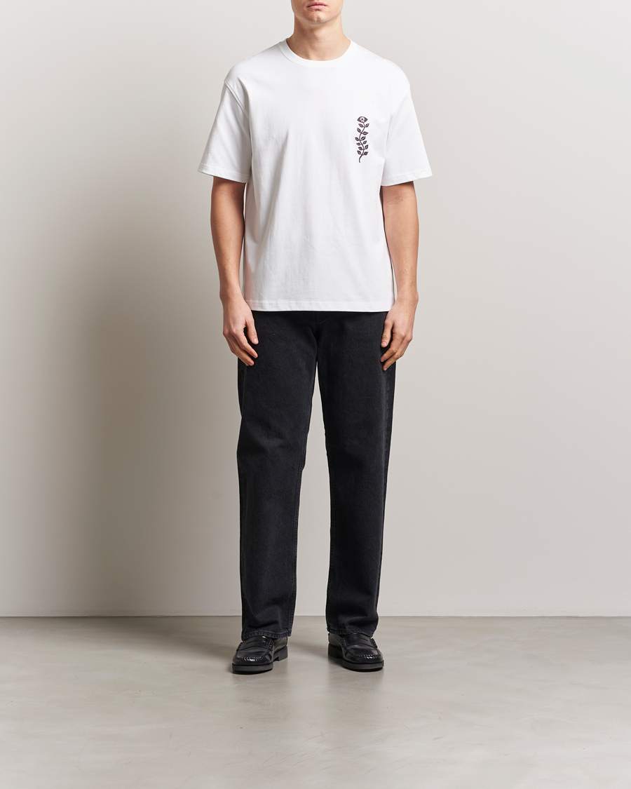 Heren | T-shirts | Samsøe Samsøe | Time Printed Crew Neck T-Shirt White