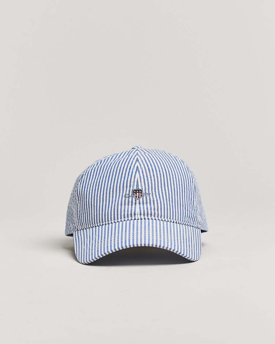 Heren | Hoeden en petten | GANT | Striped Seersucker Cap Rich Blue