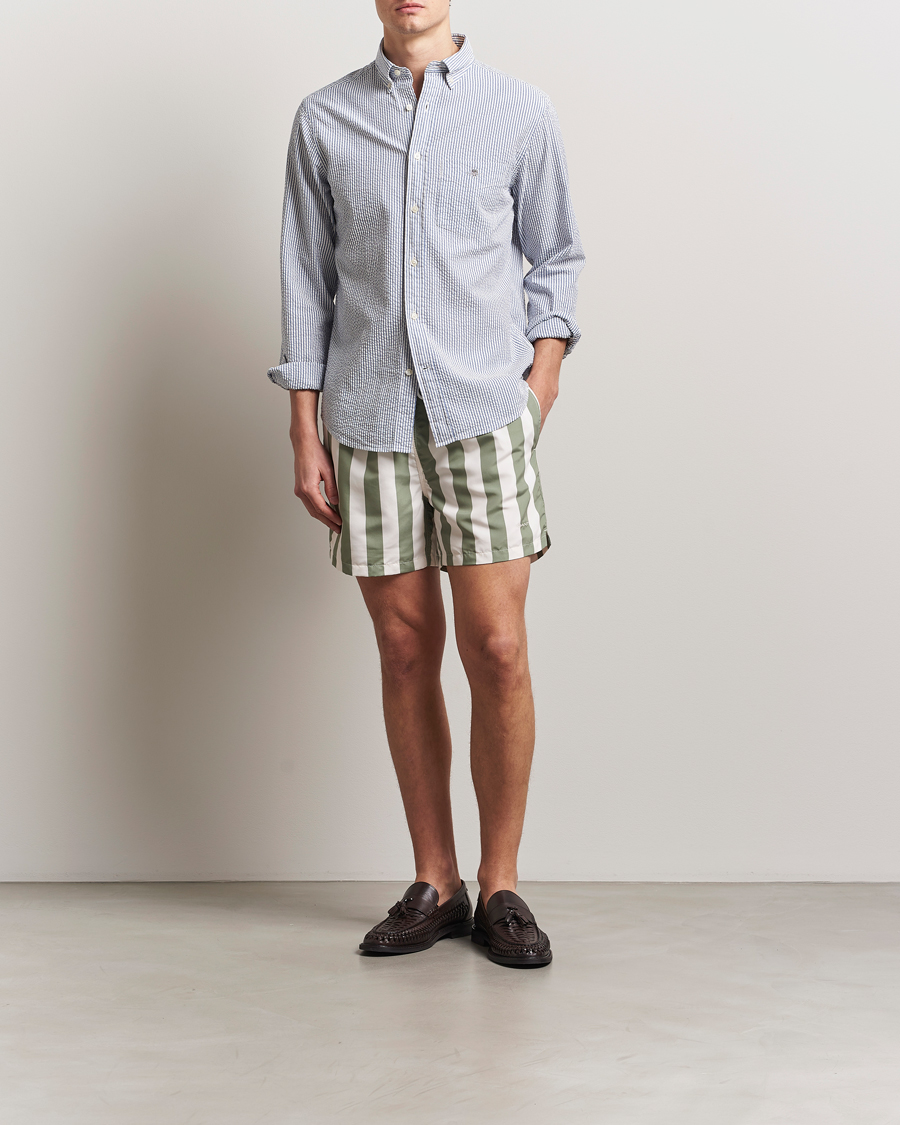 Heren | Zwembroek | GANT | Blockstriped Swimshorts Kalamata Green