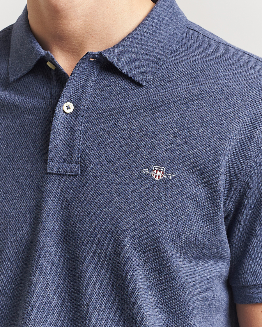 Heren | Polo's | Gant | The Original Polo Dark Jeans Melange