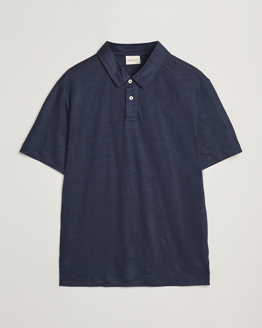 Heren | Polo's | Gant | Linen Polo Evening Blue