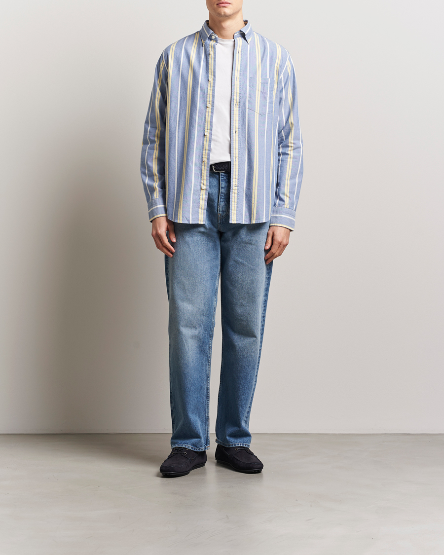 Heren | Overhemden | GANT | Regular Fit Archive Oxford Striped Shirt Rich Blue