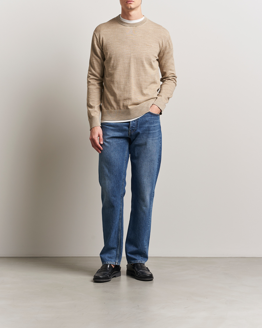 Heren | Truien | GANT | Sunfaded Crew Neck Sweater Dry Sand
