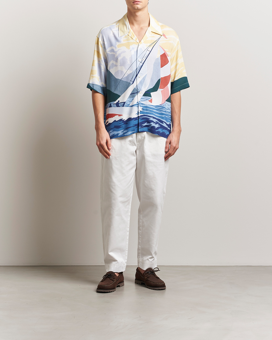 Heren | Overhemden | GANT | Relaxed Fit Scenery Sailing Short Sleeve Shirt Multi