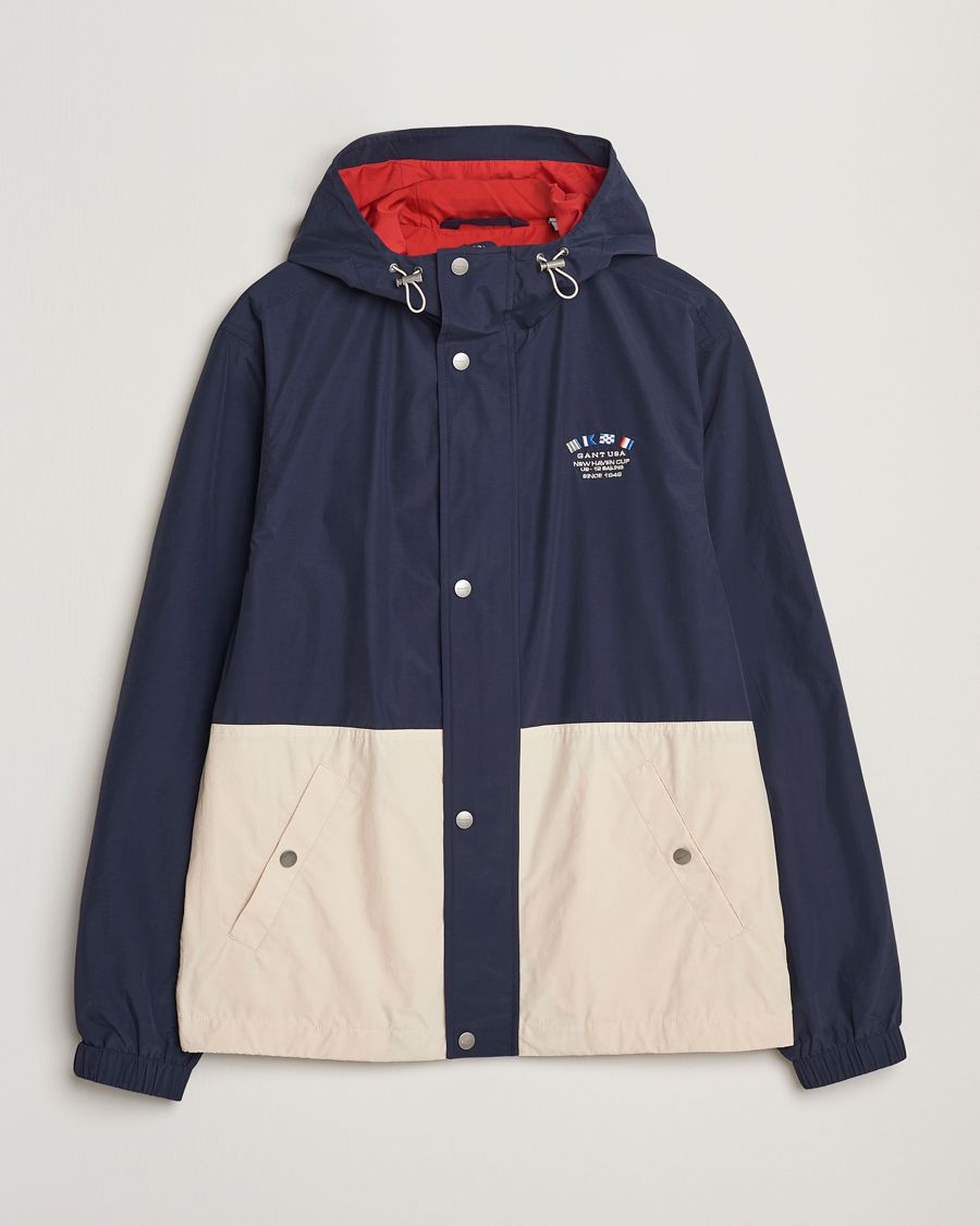 Homme | Manteaux Et Vestes | GANT | Blocked Windshielder Jacket Classic Blue