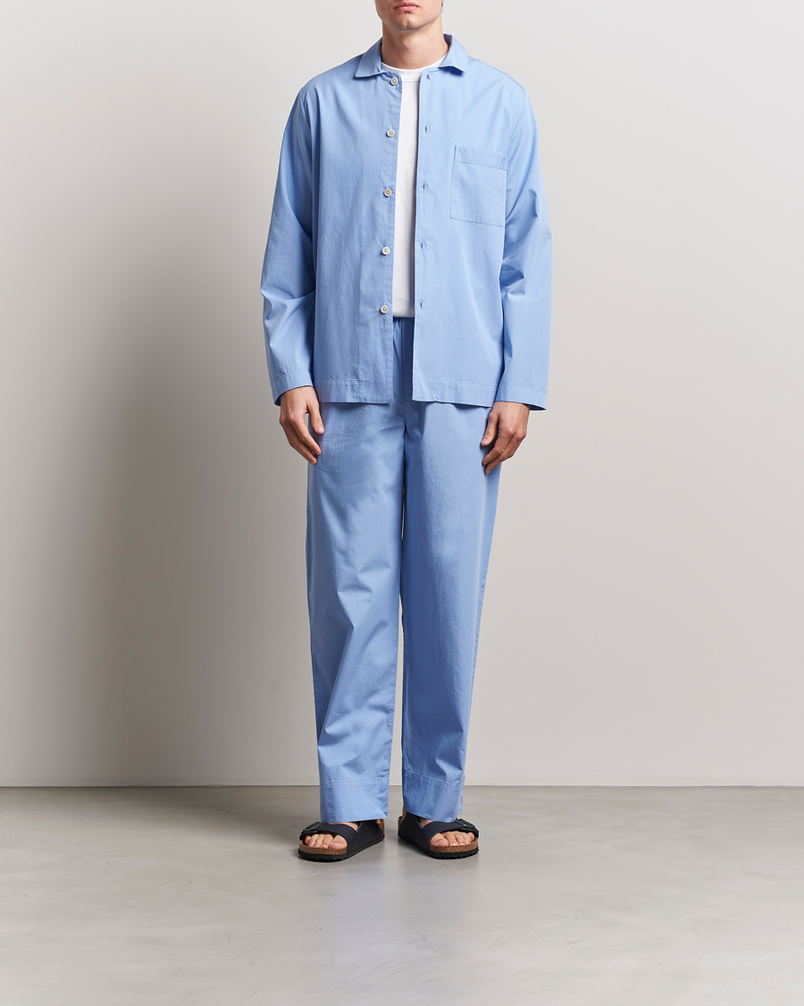 Homme | Peignoirs Et Pyjamas | Tekla | Poplin Pyjama Shirt Cornflower Blue
