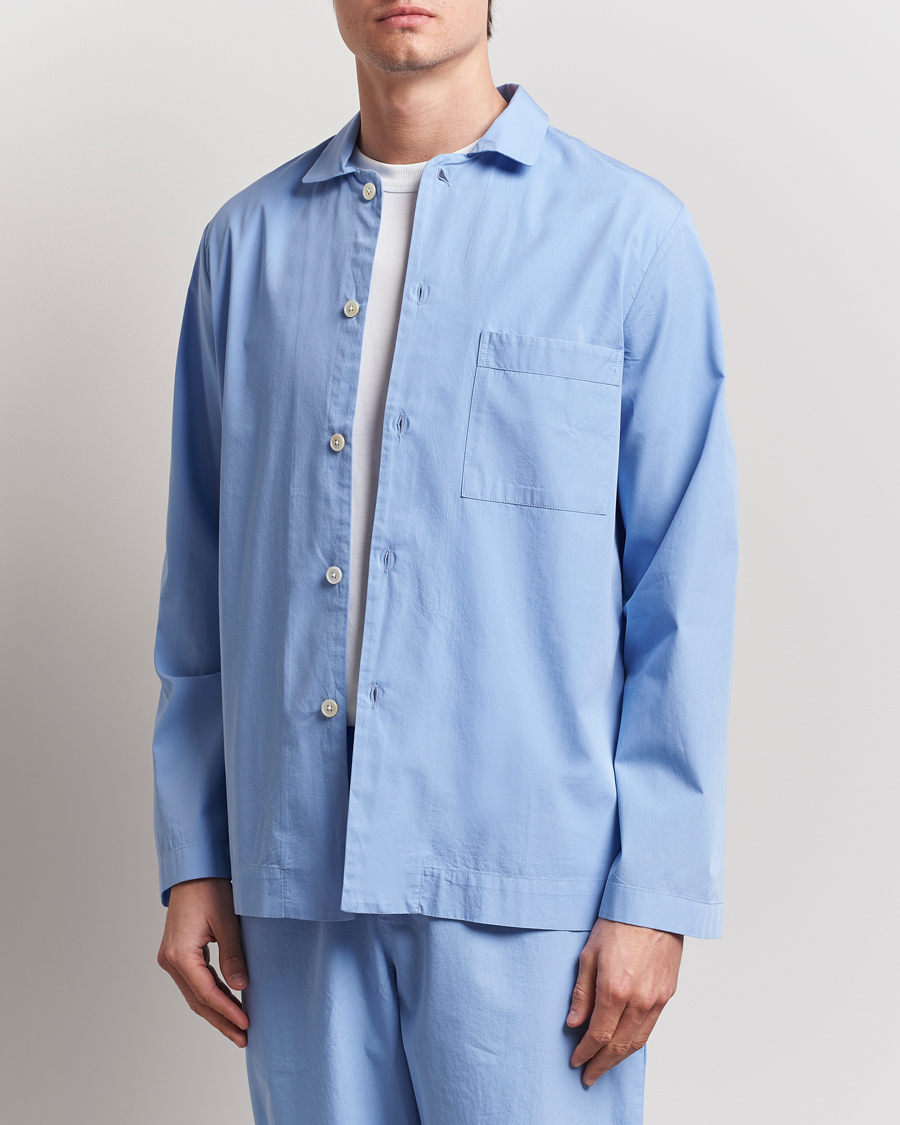 Homme | Peignoirs Et Pyjamas | Tekla | Poplin Pyjama Shirt Cornflower Blue