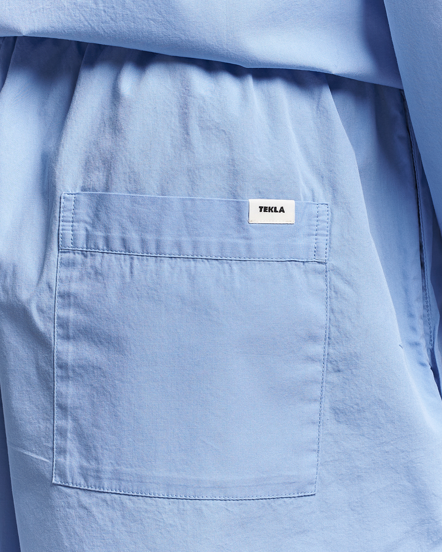 Heren | Pyjama's en gewaden | Tekla | Poplin Pyjama Shorts Cornflower Blue